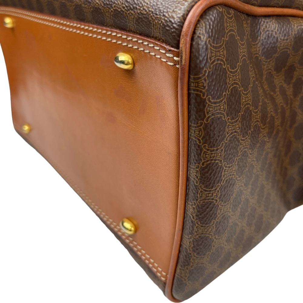 Celine Macadam Boston Bag Brown Beige Tan Some - Picture 7 of 10